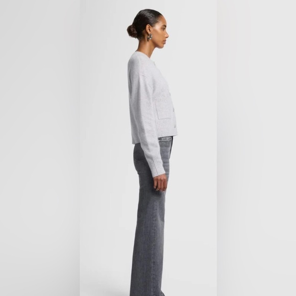 7 For All Mankind Cashmere Blend Cardigan White Sand - Picture 2 of 8